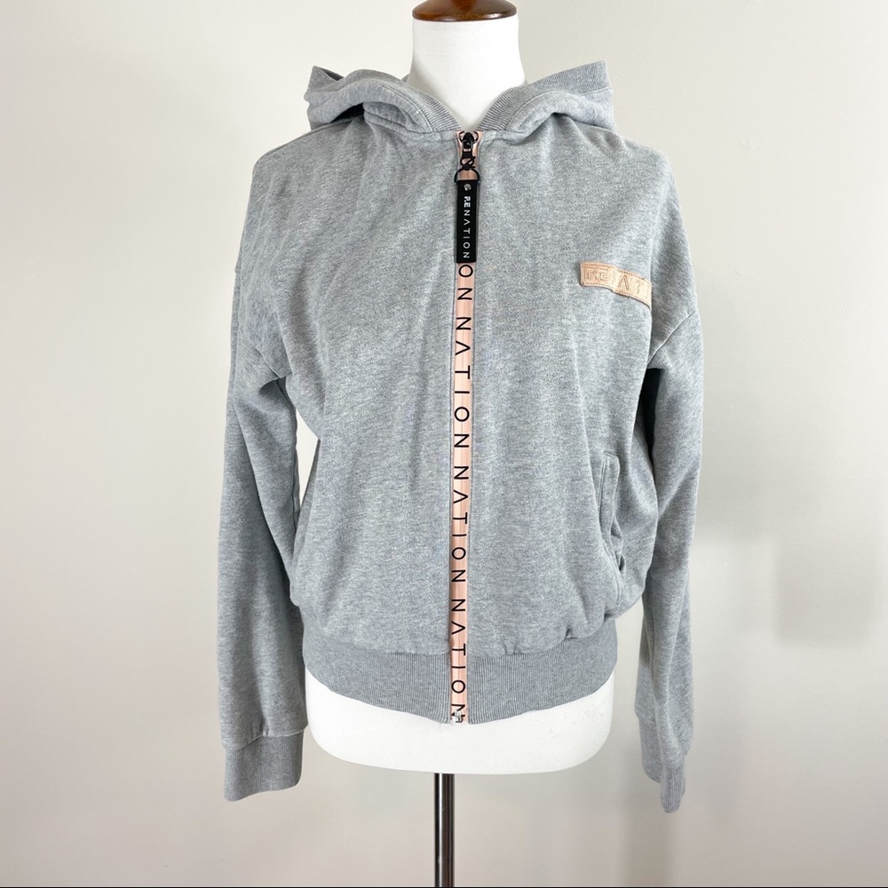 P.E. Nation | Soulcycle Grey Zipper Hoodie | S